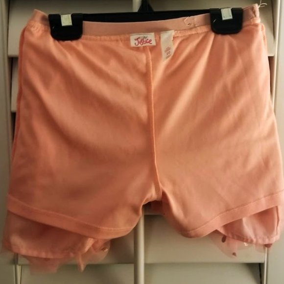 JUSTICE | Girl's Skorts | Peachy Pink | Rainbow Dots | Size 10 - Picture 5 of 7
